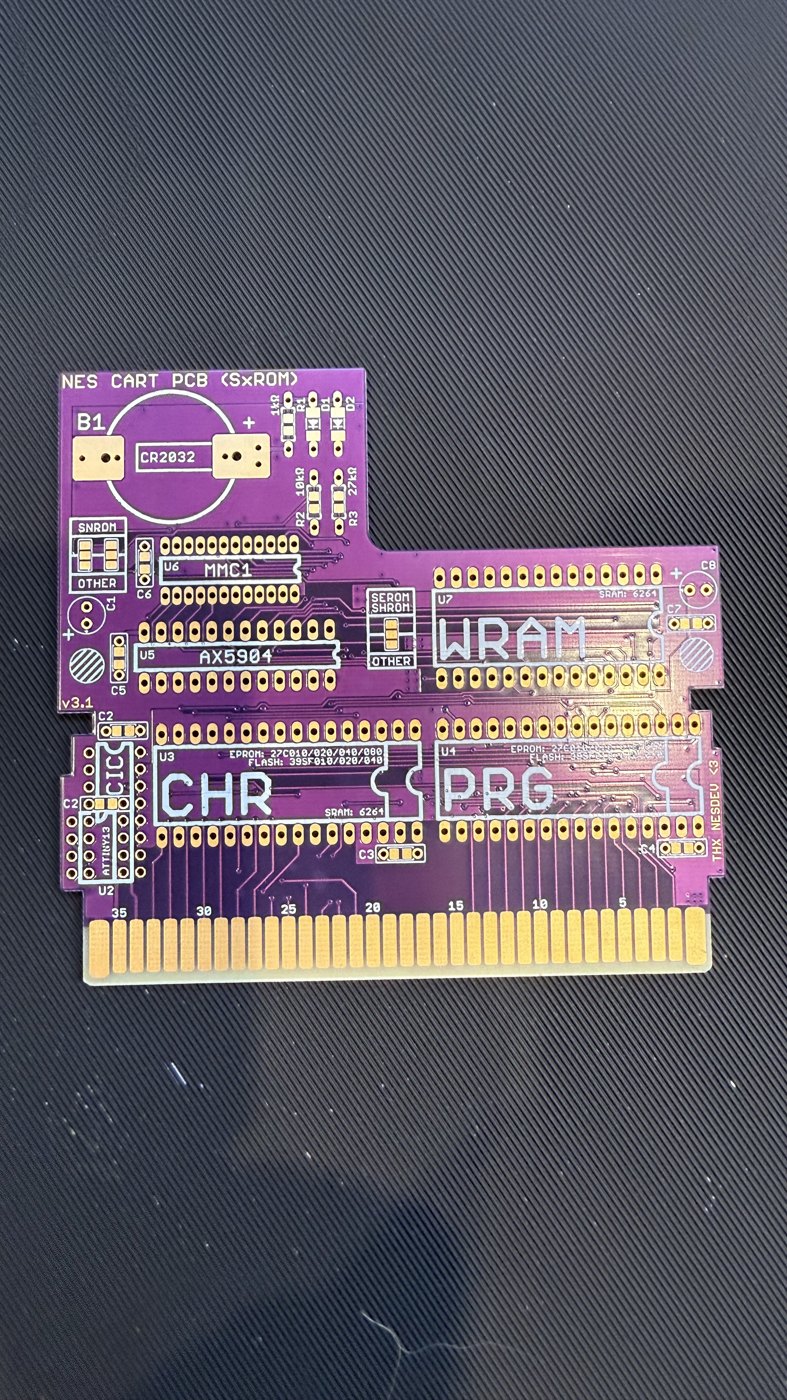 an SxROM board with an MMC1 clone footprint