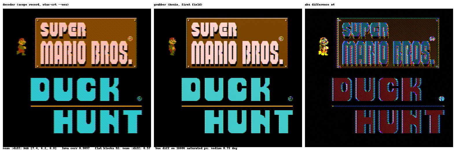 The decoder and the grabber on the title screen