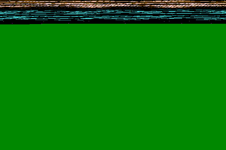 What the isochronous path delivers: the top of a frame, then nothing