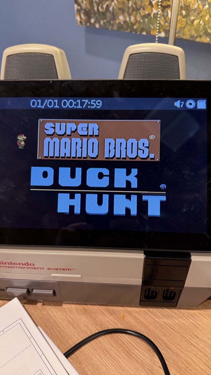The same screen on the TV