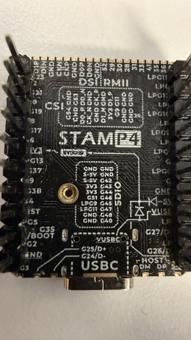 the Stamp P4's pin side